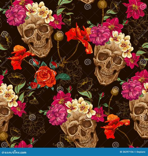 Flower Skull Backgrounds