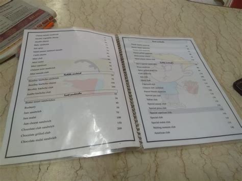 Menu at Dev Sandwiches, Indore, Shree Krishana Chamber