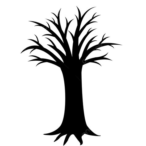 Tree Silhouette PNG Free, Tree Silhouette Art Design, Tree Silhouette, Siluet Pohon, Tree PNG ...