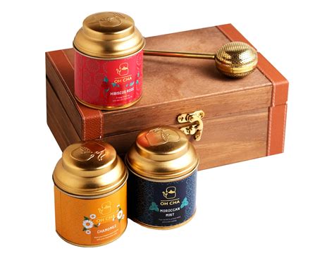 Luxury Wooden Gift Box - 3 Teas + 1 Brass Infuser – OhCha.in