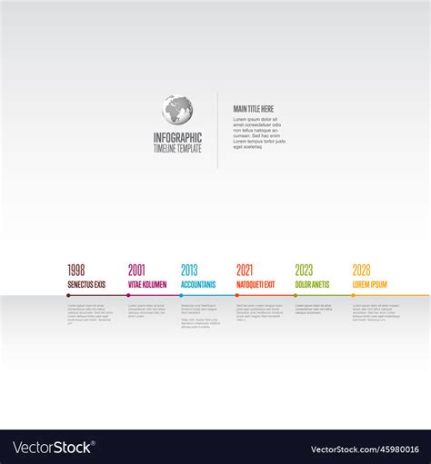 Horizontal simple timeline process infographic Vector Image