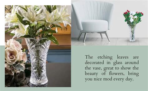 Buy Centre Table Living Room Decor Large Vase Crystal Clear Glass 9.5 ...