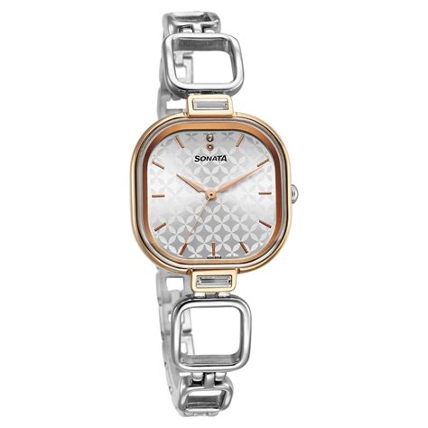 Buy Online Sonata Wedding Quartz Analog Silver Dial Metal Strap Watch ...