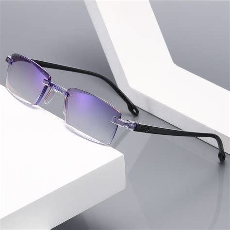 12 Pair Rimless Mens Blue Light Blocking Reading Glasses Anti Blue ...