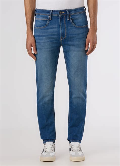 Men Blue Mid Rise Slim Fit Gymindigo Jeans | Pepe Jeans India