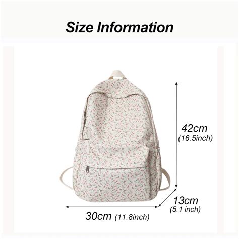 Striped Backpack for Teenage Girls School College Travel Shoulder Bag ...