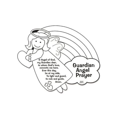 Buy Christian Brands Color Your Own Guardian Angel Prayers Arts ...
