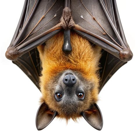 Bat Hanging Upside Down Isolated on Transparent Background | Premium AI ...