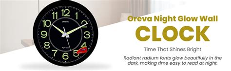 Buy Oreva Night Glow Round Plastic Analog Wall Clock (30.6 cm x 4.25 cm ...