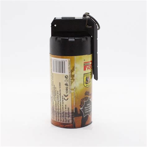 Orange smoke grenade w. lever igniter - pyroshop PyroFire.EU