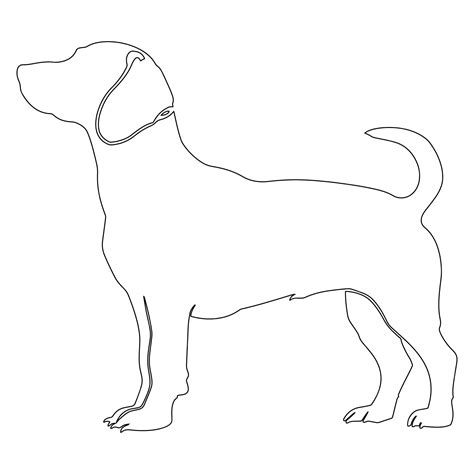 Premium Vector | Hand drawn dog outline illustration