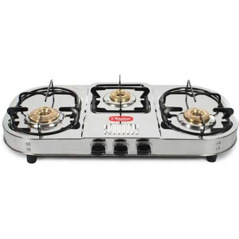Khaitan 3 Burner Draw Double Decker (with party cooking burner ...