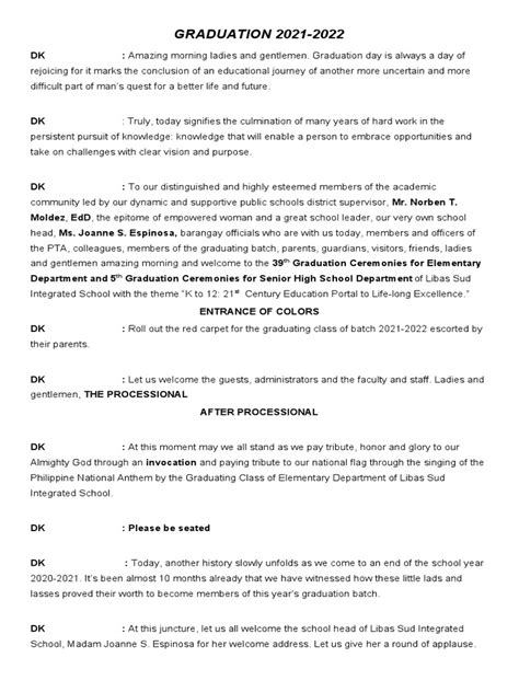 Graduation Script for Emcee Sample 的图像结果