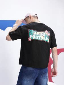 AEROPOSTALE Printed Men Round Neck Black T-Shirt - Buy AEROPOSTALE ...