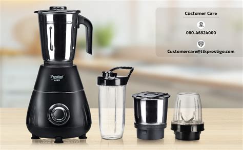 Buy Prestige Apex Blendo 500 Watt Mixer Grinder with 4 Jars (2 ...
