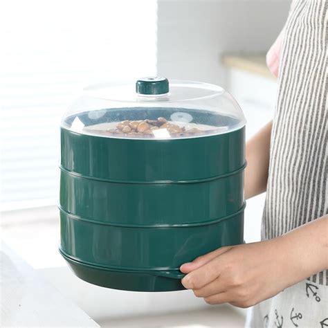 Kuber Industries Microwave Oven Steamer With Handle & Lid (1 Cover +2 ...