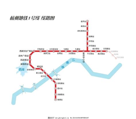 杭州地铁1号线线路图图片_公共标识标志_标志图标_图行天下图库