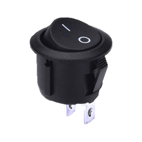 Toggle Switch 12v Black Round Rocker Switch - SPDT 20mm On/Off/On For ...