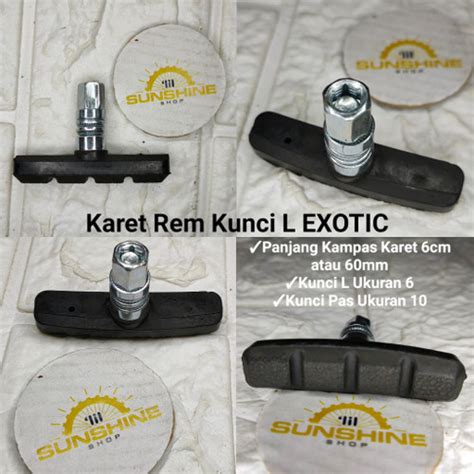 Jual Karet Kampas Rem Brake Shoe V-Brake Sepeda Lipat Seli MTB BMX CTB ...