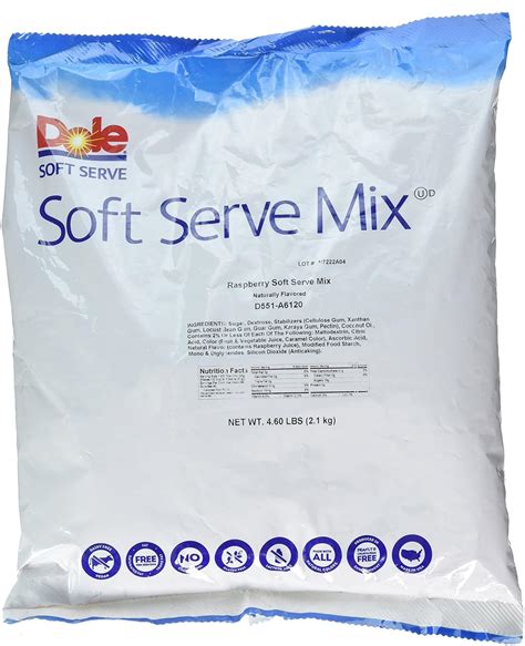 Amazon.com: Dole Soft Serve Mix, Raspberry, 4.60 Pound (Pack of 4 ...