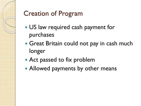 Image result for Lend Lease Program