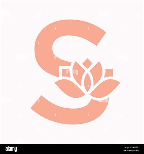 Letter S Flower Concept For Botanic Symbol. Beauty Sign Stock Vector Image & Art - Alamy