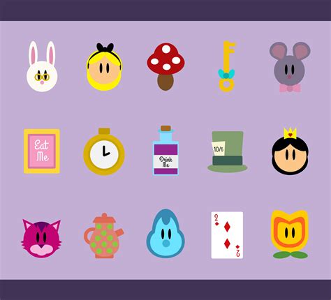 Alice In Wonderland Symbols Project :: Behance