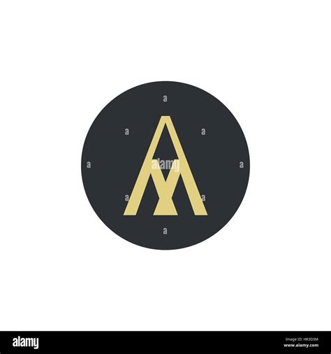 Stylish illustration of letter A and M that can be used for a logo or as isolated graphic ...