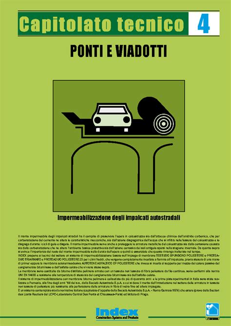 Capitolato Tecnico Impalcati Ponti: Soluzioni di Impermeabilizzazione ...