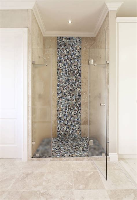 Satori River Rock 12-in x 12-in Polished Natural Mixed Pebble Mosaic ...