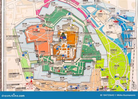Osaka Castle Tourist Information Map in Osaka, Japan Editorial Stock Photo - Image of heritage ...