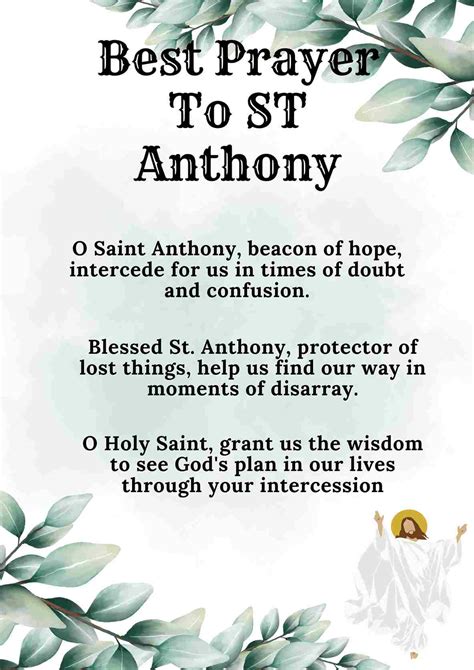 200+ Prayer To ST Anthony [For Lost Items, Miracle, Healing] - † ️️ ...