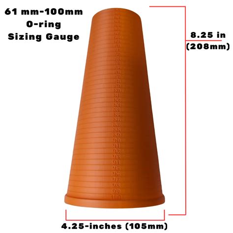 O-Ring Sizing Cone Measuring Tool 3mm-60mm/61mm-100mm and 3mm-30mm Free (Orange) | eBay