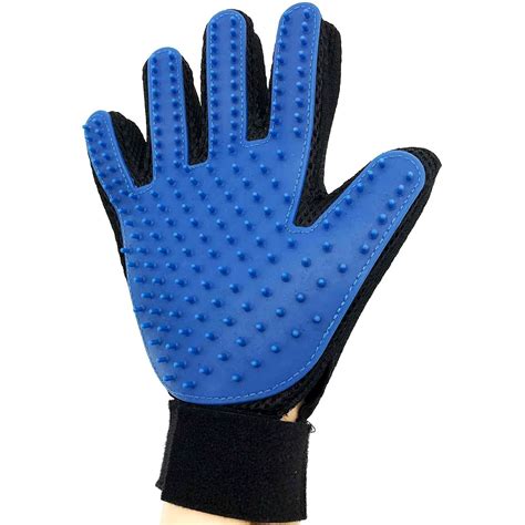 Pet Grooming Gloves Tool For Dog And Cat, Blue Color, 60 Gram, Pack Of ...
