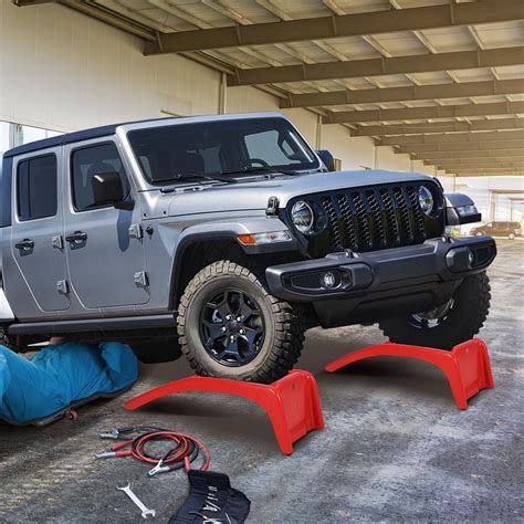 Danolapsi Heavy Duty Car Ramp, 8000 Lbs Auto Ramps, Solid Steel Truck Ramp, Car Ramp Set-Lifts ...