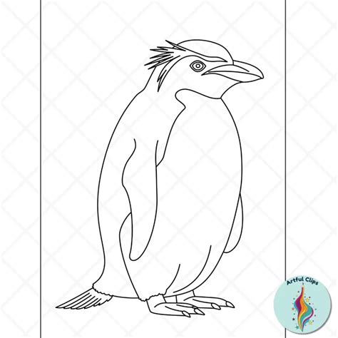 Penguin Coloring Template Set for Winter Arts & Crafts
