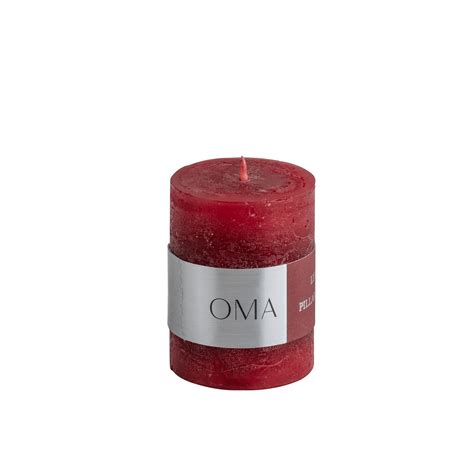 PILLAR CANDLE RED 4"