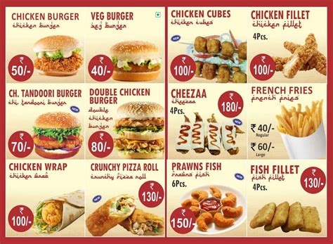 Menu at Famous Fried Chicken FFC, Delhi