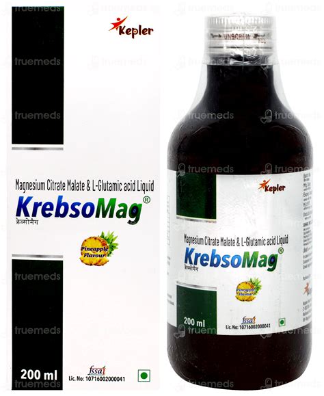 Krebsomag 15025 Mg Pineapple Flavour Syrup 200 Ml - Uses, Side Effects ...