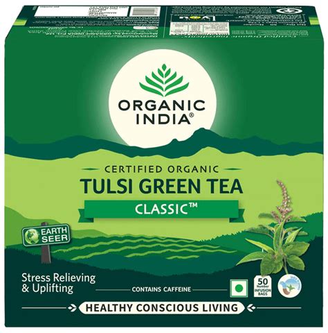 Organic India Tulsi Green Tea Infusion Bag (1.74gm Each) Classic ...