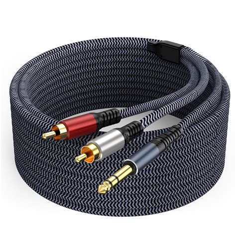 TAISUSAN RCA to 1/4 Cable 50ft, 1/4 TRS to RCA Y Splitter Cable, RCA to ...