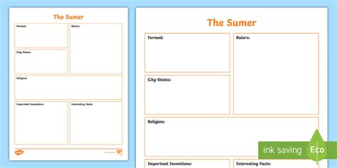 Ancient Mesopotamia: Sumer Worksheet (teacher made) - Twinkl
