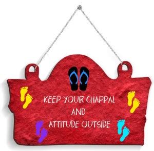 100yellow Keep Your Chappal Wall Door sign for Home & Office Price in ...