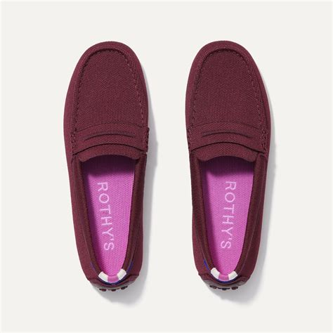 Rothy's - Driving Loafer - Burgundy | Driving shoes women, Womens ...