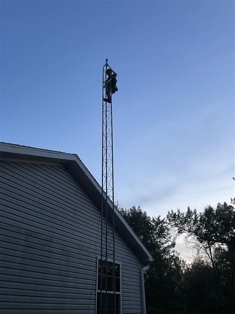 Made good use out of our old TV antenna mast : r/Starlink