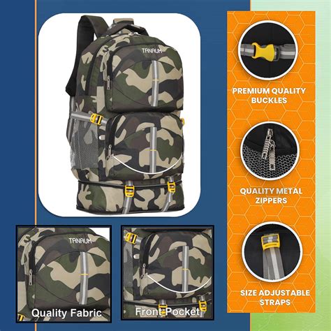 Buy TANAUM rucksack bags 50 litres travel bag for unisex tourist bag ...
