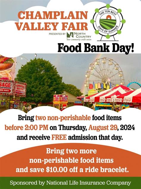 Foodbank Day at the Champlain Valley Fair Presented by National Life ...