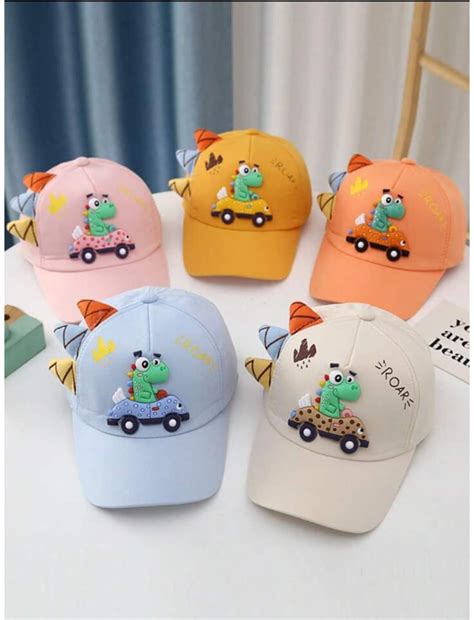 Stylish Summer Kids Cap with Dinosaur Print -3D Cap- Pack of 1 ...