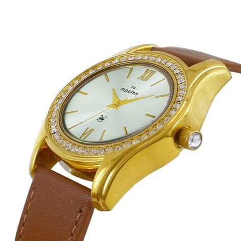 Maxima GOLD Women Silver Dial Analogue Watch - 58780LMLY