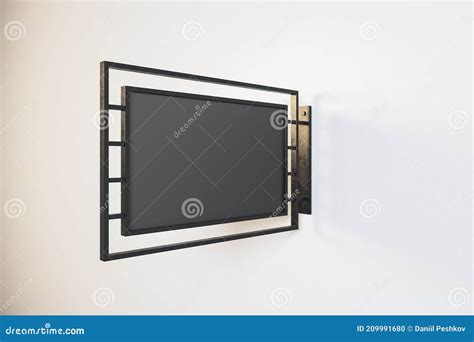 Blank Black Rectangular Signage Stock Illustration - Illustration of ...